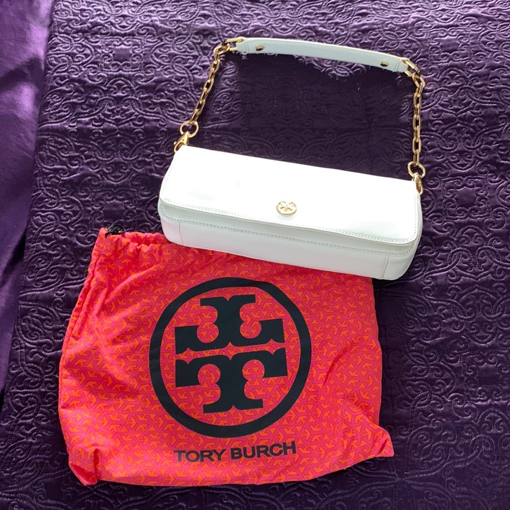 Authentic Tory Burch White shoulder bag